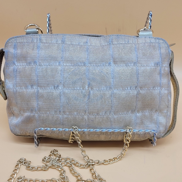 Authentic Chanel Canvas Mini Pouch on Chain - Picture 2 of 10